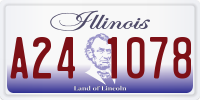IL license plate A241078
