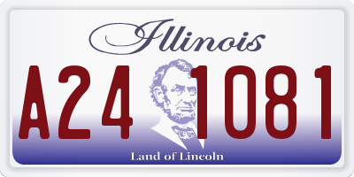IL license plate A241081
