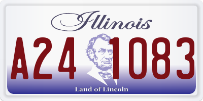 IL license plate A241083