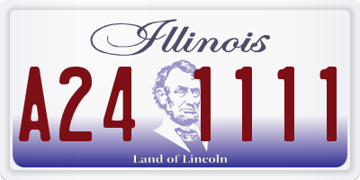 IL license plate A241111