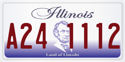IL license plate A241112