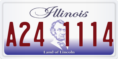 IL license plate A241114