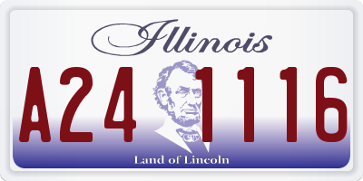 IL license plate A241116
