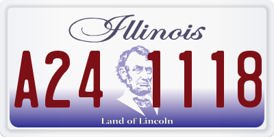 IL license plate A241118