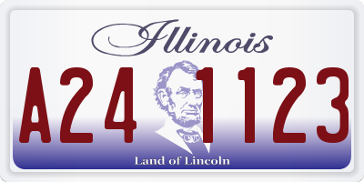 IL license plate A241123