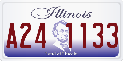 IL license plate A241133
