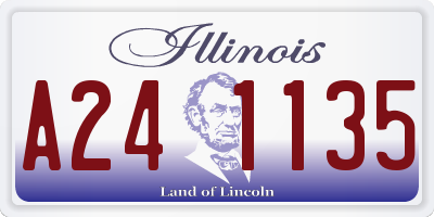 IL license plate A241135