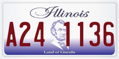 IL license plate A241136