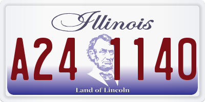 IL license plate A241140