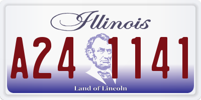 IL license plate A241141