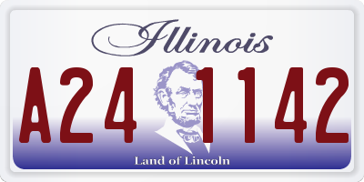 IL license plate A241142