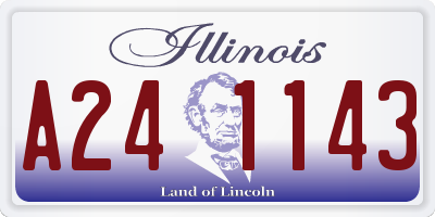 IL license plate A241143