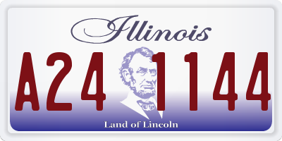 IL license plate A241144