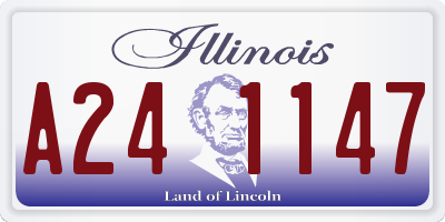 IL license plate A241147