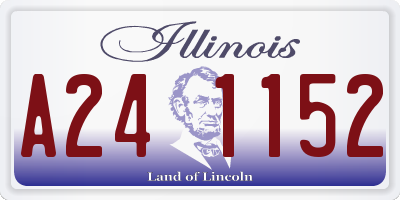 IL license plate A241152