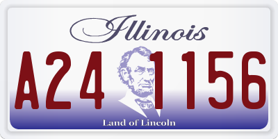IL license plate A241156