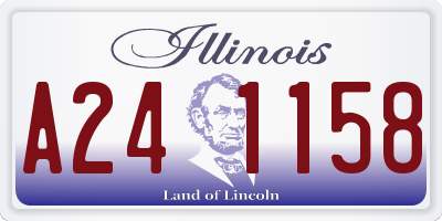 IL license plate A241158