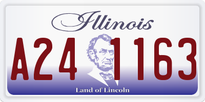 IL license plate A241163