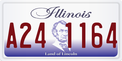 IL license plate A241164