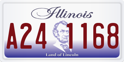 IL license plate A241168