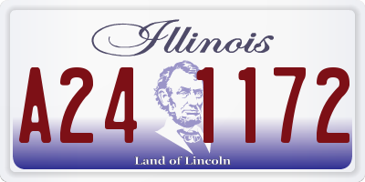 IL license plate A241172