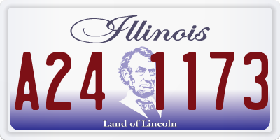 IL license plate A241173