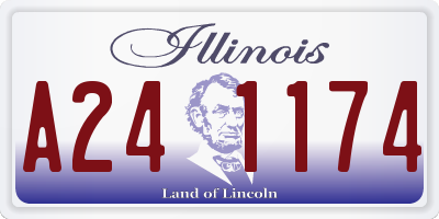 IL license plate A241174