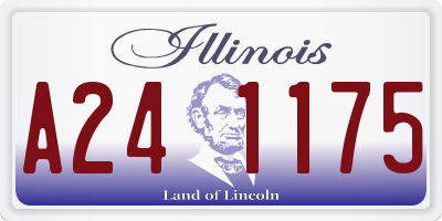 IL license plate A241175