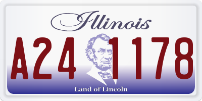 IL license plate A241178