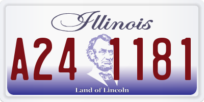 IL license plate A241181