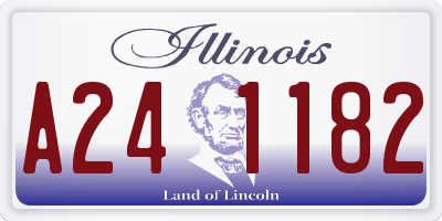 IL license plate A241182