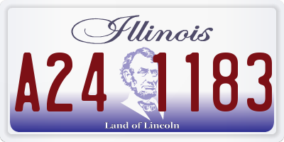 IL license plate A241183