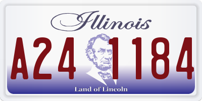 IL license plate A241184
