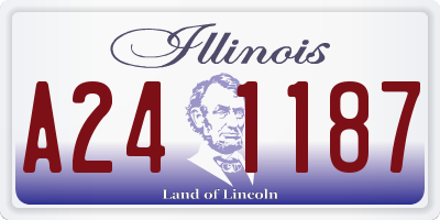IL license plate A241187