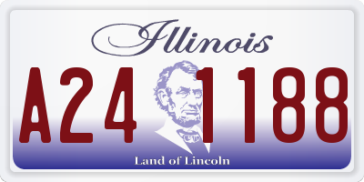 IL license plate A241188