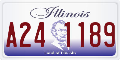 IL license plate A241189