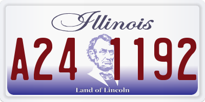 IL license plate A241192
