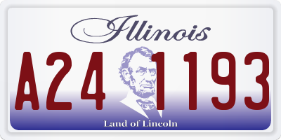 IL license plate A241193