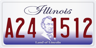 IL license plate A241512