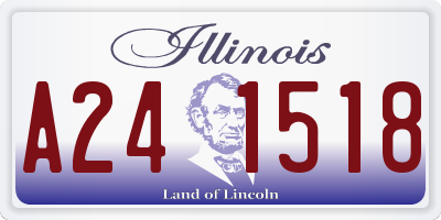 IL license plate A241518