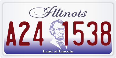 IL license plate A241538