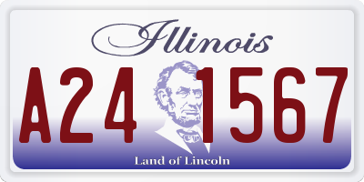 IL license plate A241567