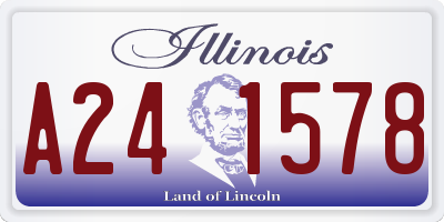 IL license plate A241578