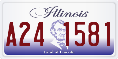 IL license plate A241581