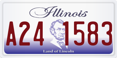 IL license plate A241583