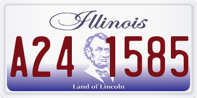 IL license plate A241585