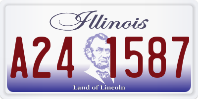 IL license plate A241587