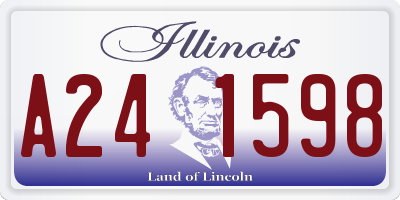 IL license plate A241598