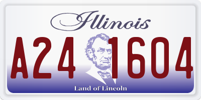 IL license plate A241604
