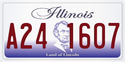IL license plate A241607